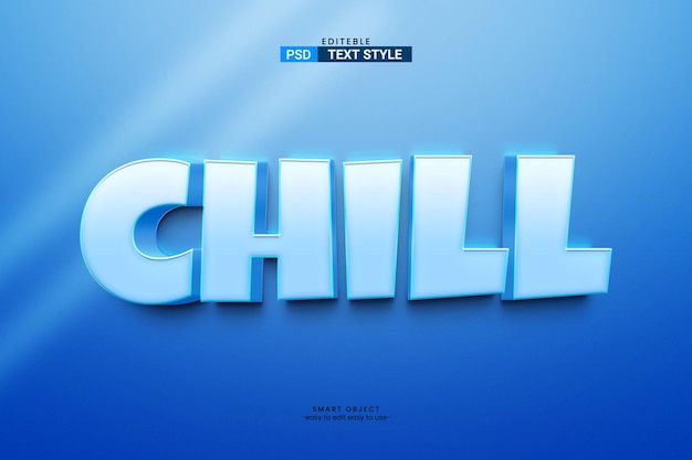 PSD chill 3d-texteffekt