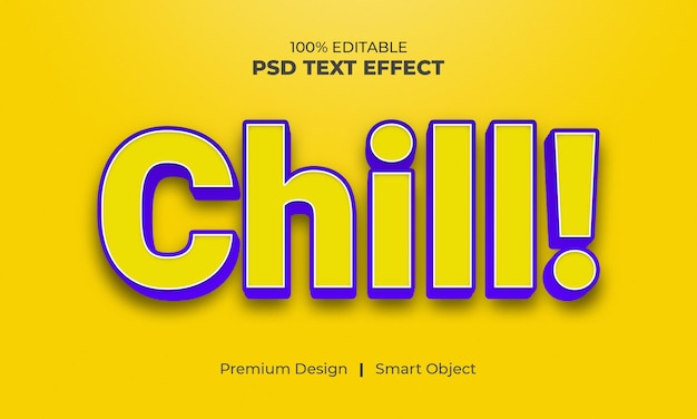 Chilliger 3D-Texteffektstil