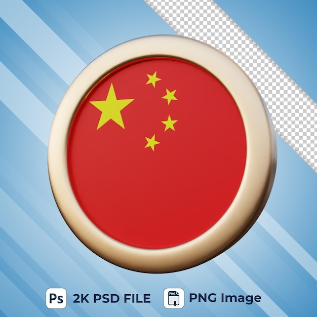 China-Flagge 3d