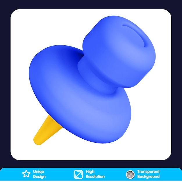 Chincheta de iconos generales 3D