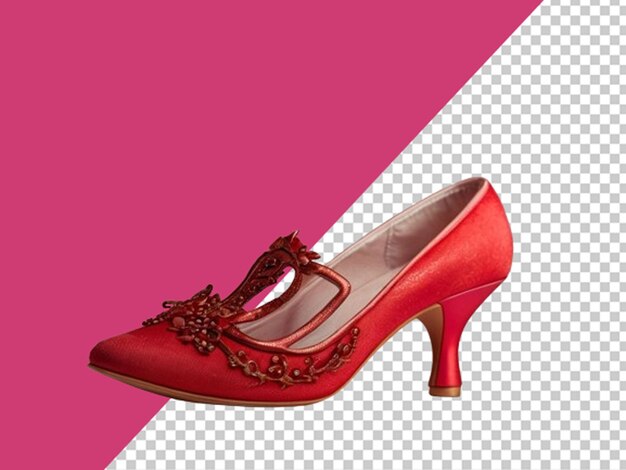 PSD chinelo vermelho com desenho