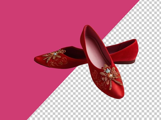 PSD chinelo vermelho com desenho