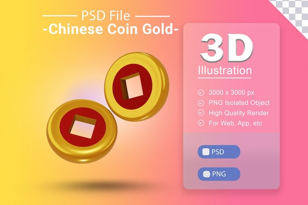 Chinese New Year Coin Gold 3D Gong XI Fa Cai für Logo Symbol Dekoration Banner Kartengruß