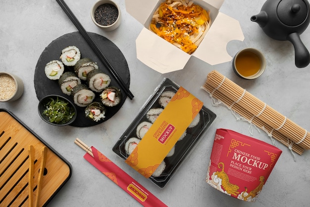 chinesisches Lebensmittel-Mockup-Design