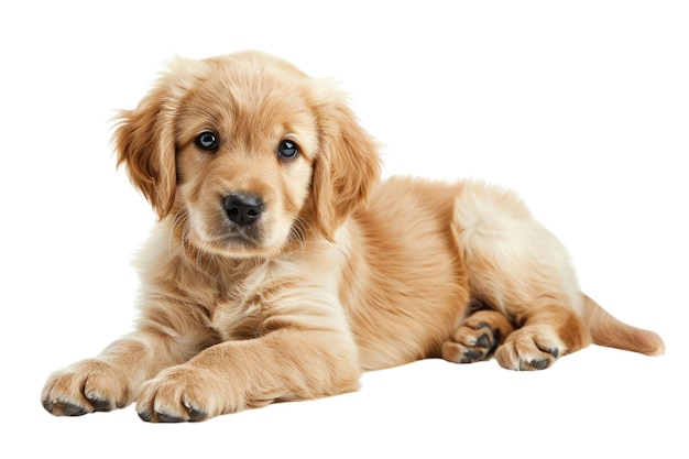 Un chiot de golden retriever isolé sur un fond blanc Photo d'animal de compagnie du studio AIG57
