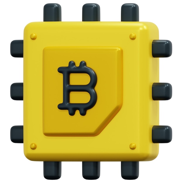 Un chip amarillo con la letra b en él