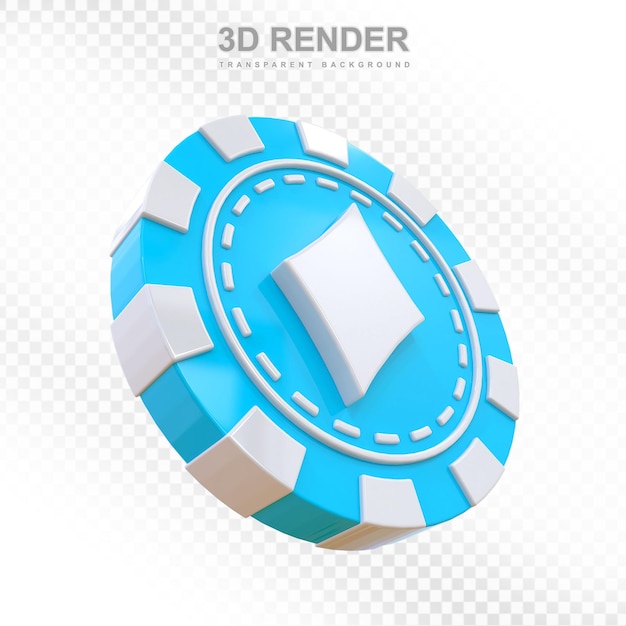 El chip de casino en 3D