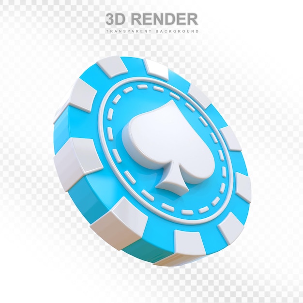 El chip de casino en 3D