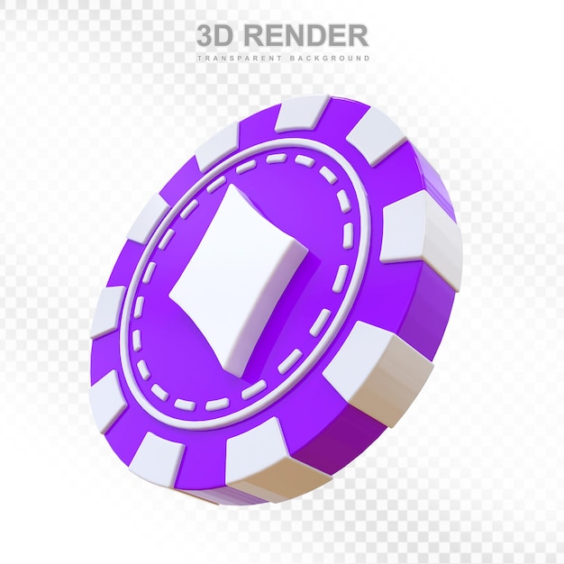 El chip de casino en 3D
