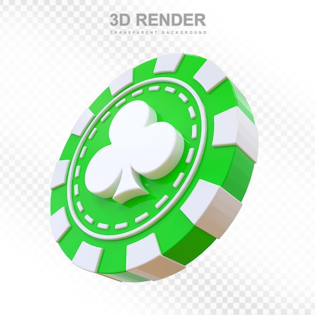 El chip de casino en 3D