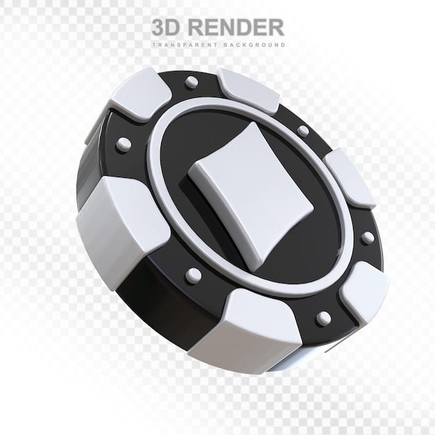 El chip de casino en 3D