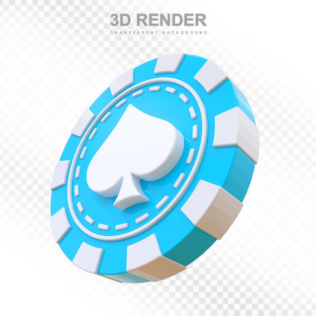 El chip de casino en 3D