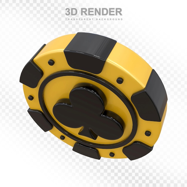El chip de casino en 3D