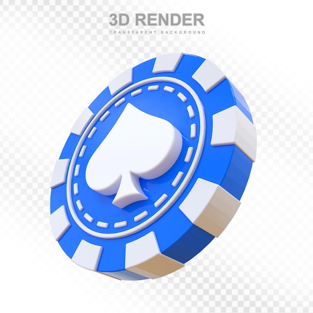 El chip de casino en 3D