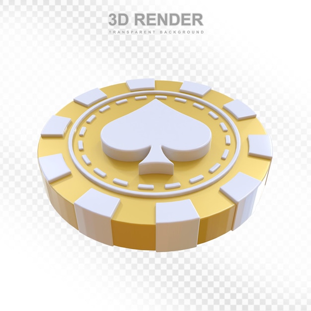 El chip de casino en 3D