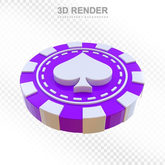 El chip de casino en 3D