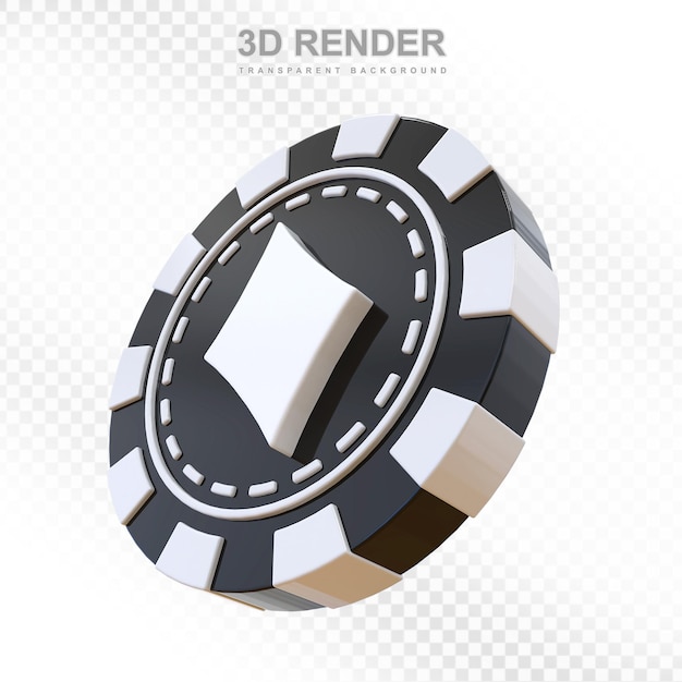 El chip de casino en 3D