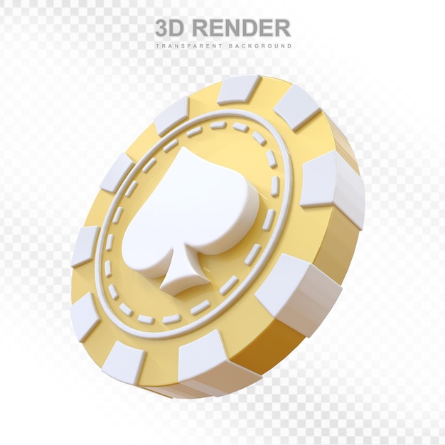 El chip de casino en 3D