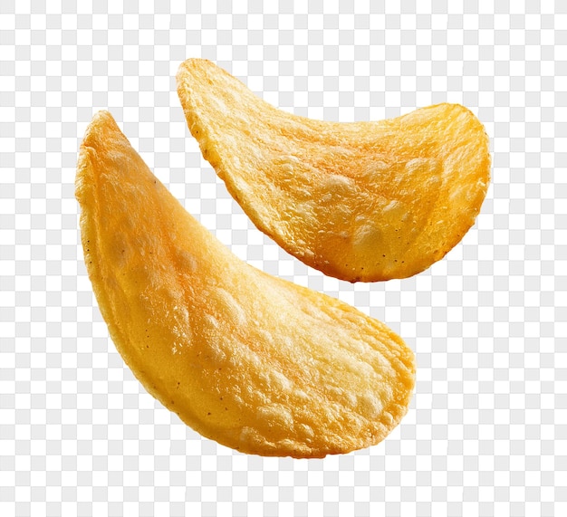 Chip di patate isolate su uno sfondo trasparente