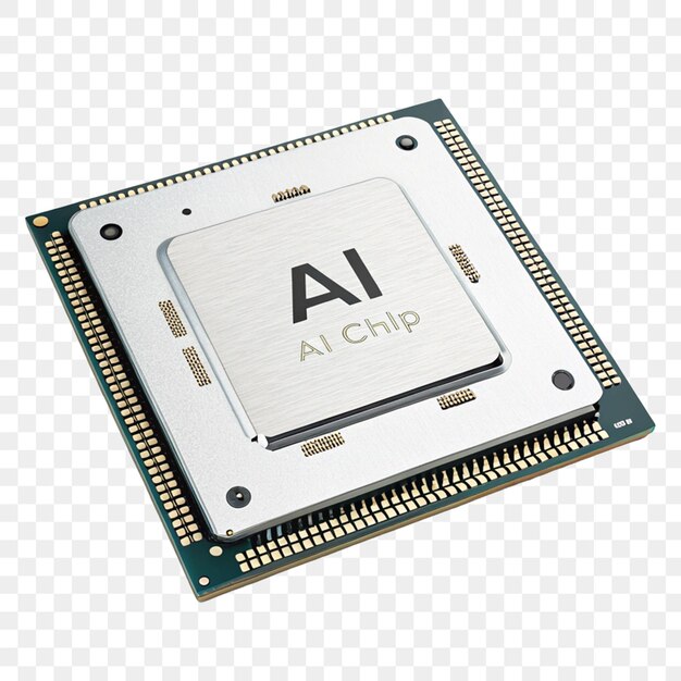 chip de IA aislado en un fondo transparente