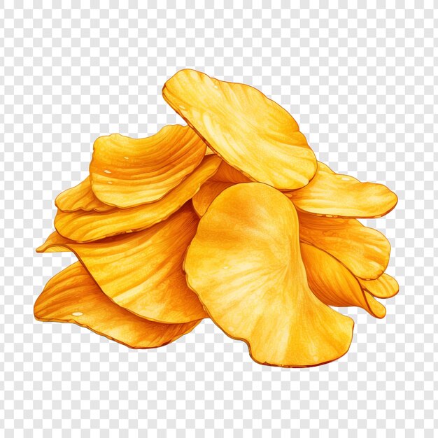 PSD chips de batata isolados em fundo transparente