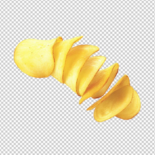 PSD chips de batata isolados