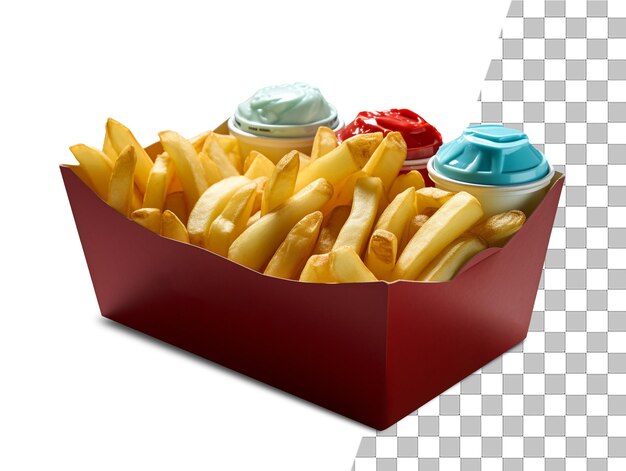 PSD chips de fastfood com fundo transparente