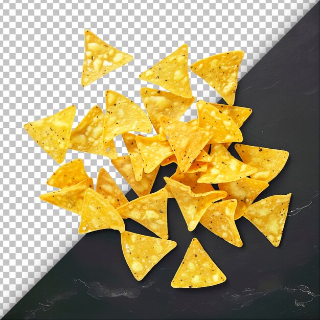 PSD des chips de nachos isolées sur un fond transparent