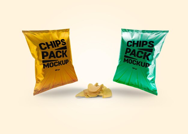 PSD chips-pack mockup