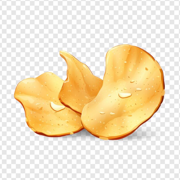 PSD chips de pommes de terre sur fond de transparence psd