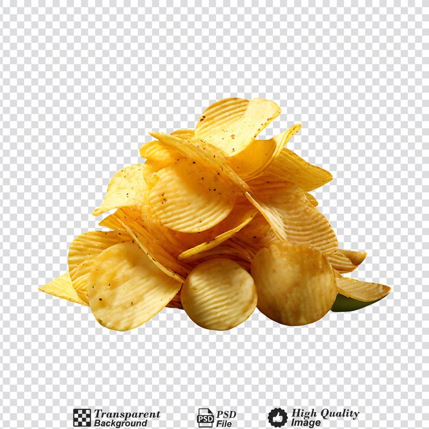 PSD chips de pommes de terre isolées sur un fond transparent