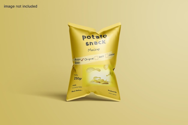 PSD chips verpackung mockup