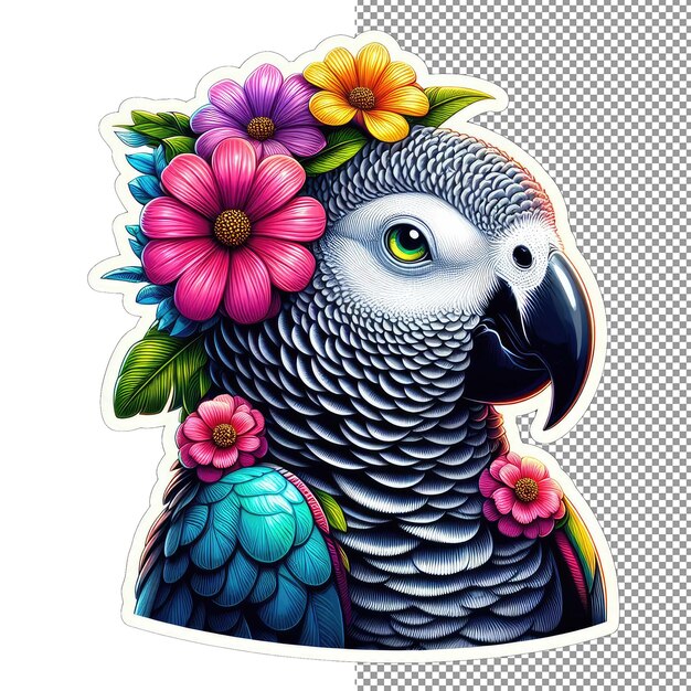 PSD chirpy charm vogel gesicht aufkleber chic