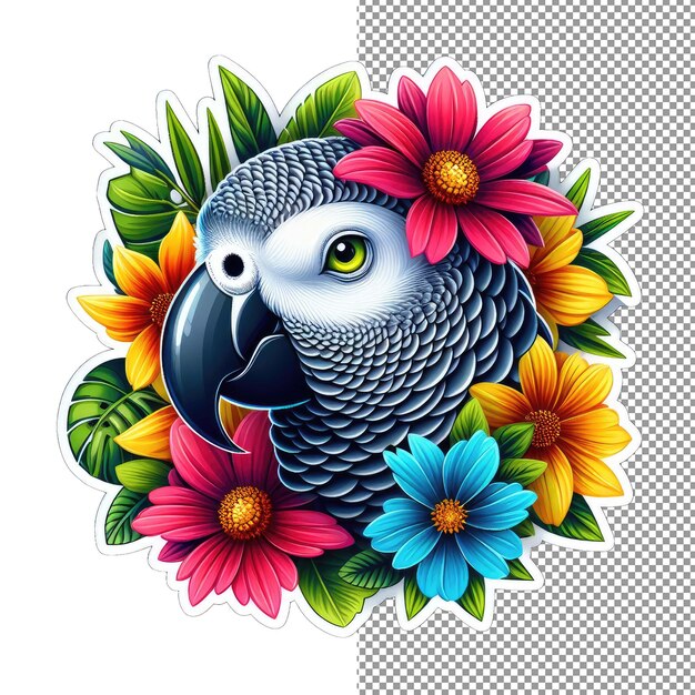 PSD chirpy charm vogel gesicht aufkleber chic