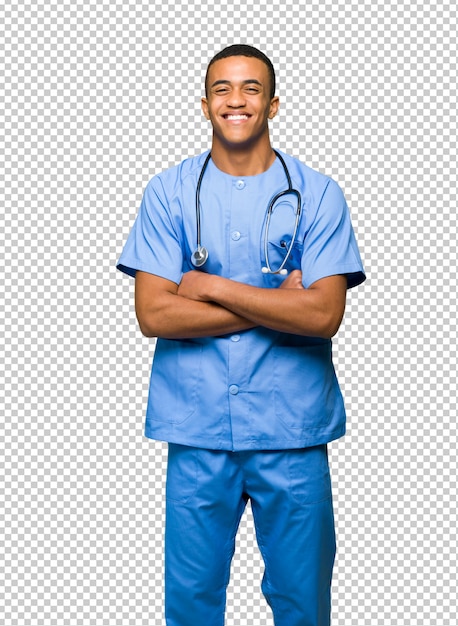 Chirurgien médecin homme heureux et souriant