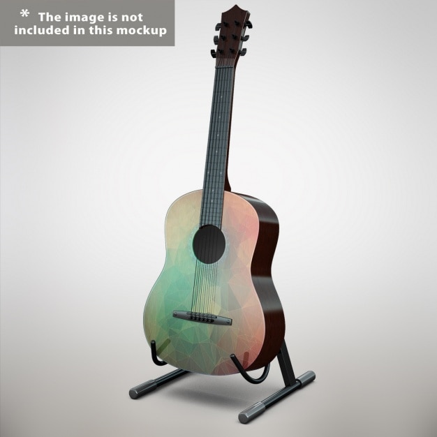 PSD chitarra mock up di progettazione