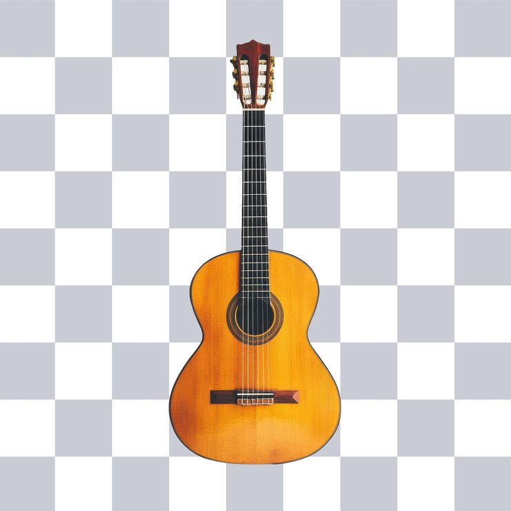 PSD chitarra su sfondo bianco per la promozione musicale sfondo png trasparente