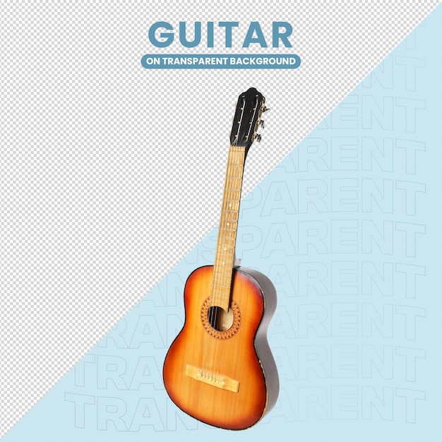 Chitarra su sfondo trasparente PSD