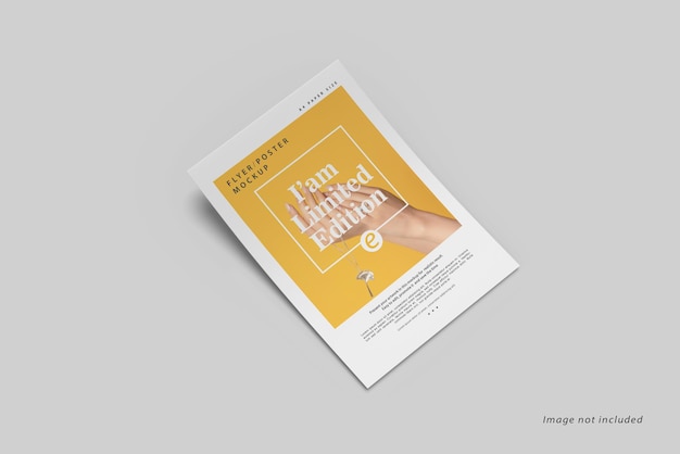 Chiuda in su mockup flyer isolato