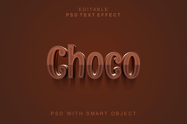 Choco 3d text effect