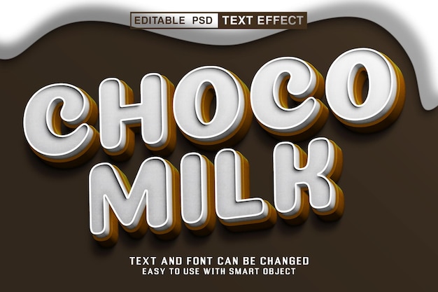 Choco-Milch-Editierbare Texteffekt