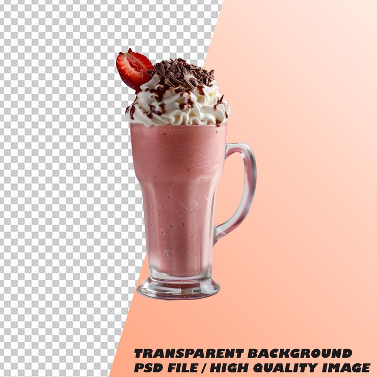 PSD choco milkshake aislado en un archivo psd de fondo transparente