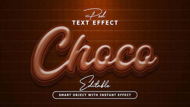 PSD choco texto 3d chovoeffect