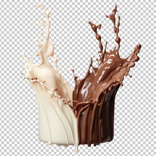 PSD chocolat au lait fond blanc psd png