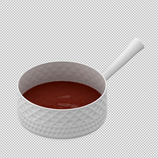 PSD chocolat chaud rendu 3d isolé