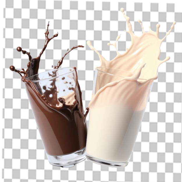 PSD chocolat png éclaboussure de lait