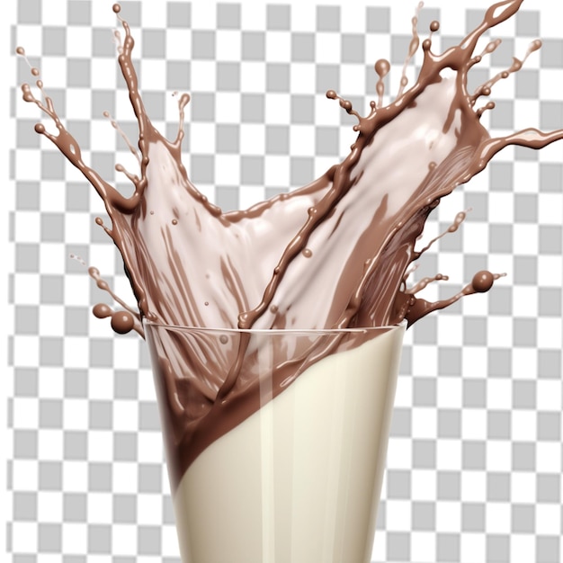 PSD chocolat png éclaboussure de lait