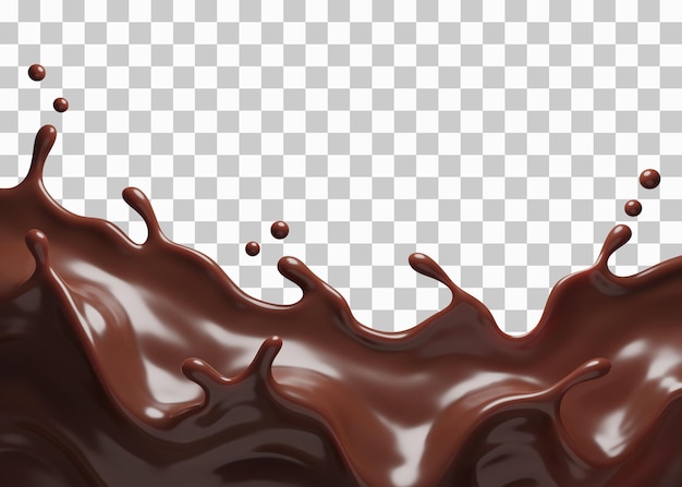 Chocolat Splash Rendu 3D PSD Premium