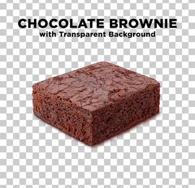 Chocolate Brownie Sweet Dessert Foto PSD en un fondo transparente