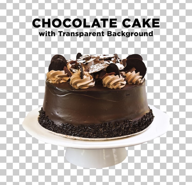 Chocolate Cake Sweet Dessert Apresentação foto psd com fundo transparente
